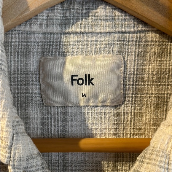 Folk Men's Plaid Seersucker Shirt - Picture 2 of 4